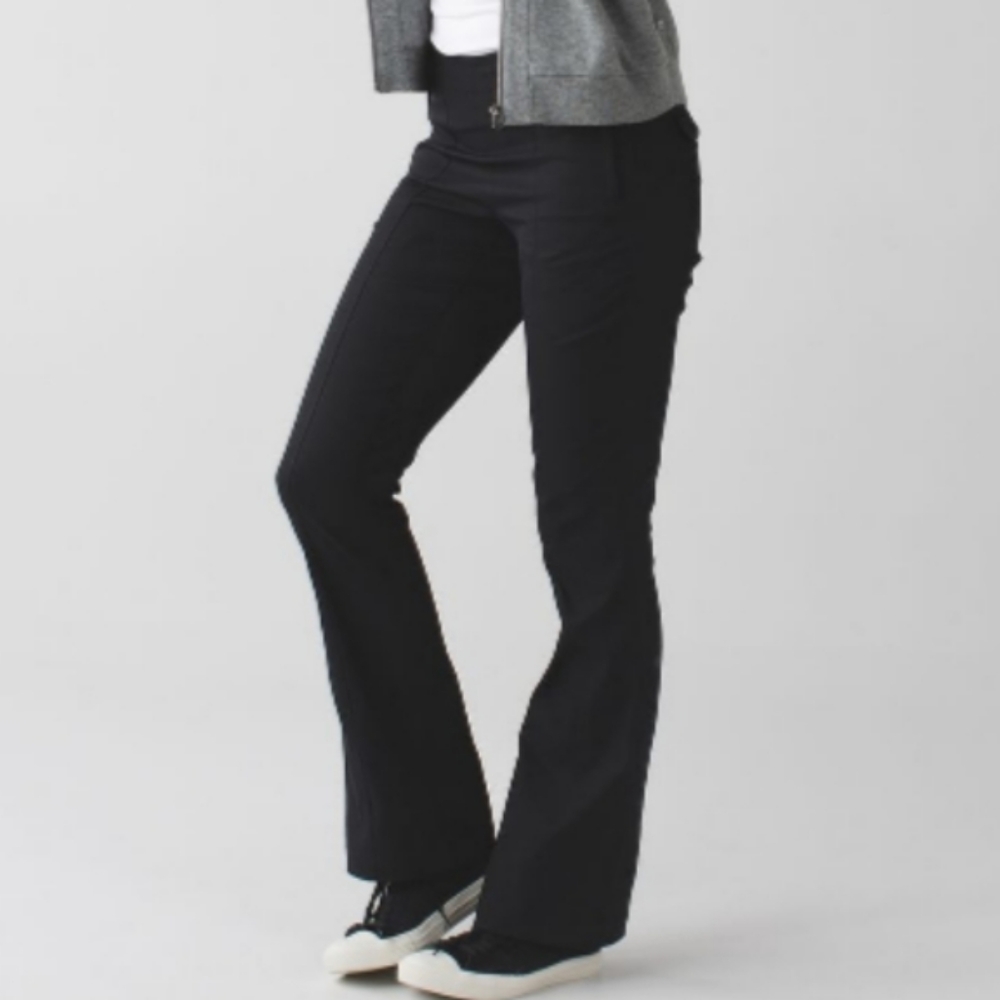 lululemon athletica Black Flare Leg Pants 8 tall long